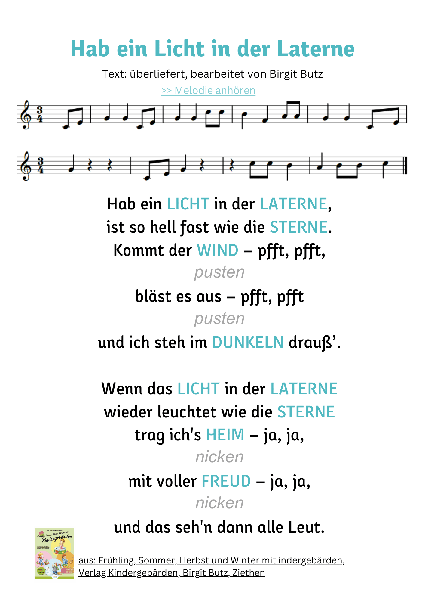 Laterne Lied Mond Sterne Sonne Babygebärden Babyzeichensprache
